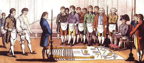 Masonic initiation, Paris, 1745
